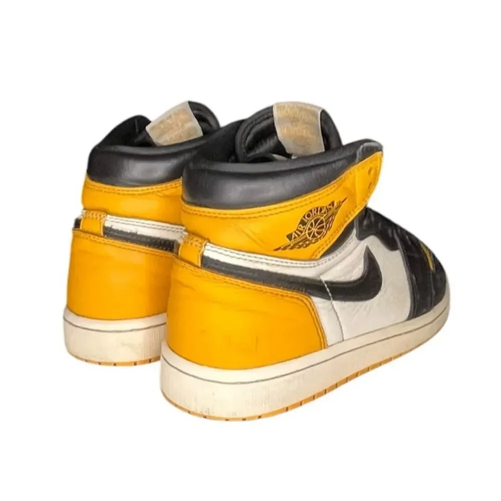 ***SOLD*** Nike Jordan 1 Retro OG High Yellow Taxi Shoes Mens Sz 7.5 - Picture 4 of 6